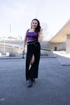 Basics Festival Edition crop top violetti metalli