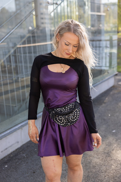 Basics Festival Edition kellohelmainen mekko violetti metalli