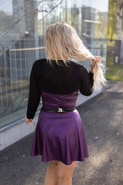 Basics Festival Edition kellohelmainen mekko violetti metalli