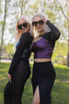 Basics Festival Edition crop top violetti metalli