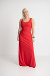 Basics pitkä mekko punainen