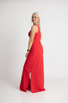 Basics pitkä mekko punainen