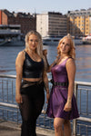 Basics Festival Edition kellohelmainen mekko violetti metalli