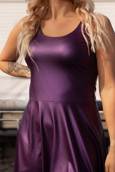 Basics Festival Edition kellohelmainen mekko violetti metalli