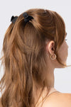 KITSCH mini hiusklipsisetti 6kpl musta/ruskea
