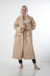 Oversized villakangastakki beige