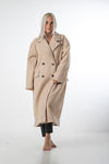 Oversized villakangastakki beige