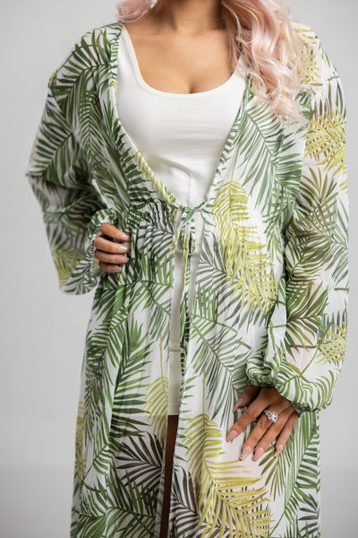 Sifonkinen kimono tropical